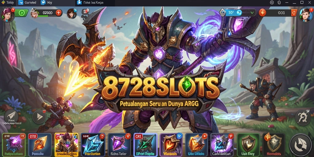 Tampilan menakjubkan dari gameplay 8728SLOTS yang penuh aksi ARPG.