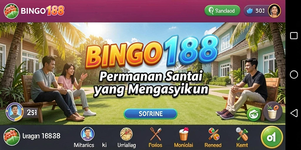 Screenshot BINGO188 menampilkan pemain excited saat bermain bingo.