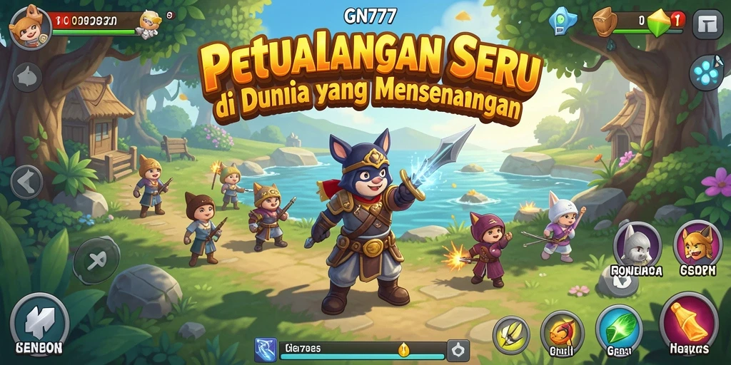 Screenshot gameplay GN777 yang menampilkan aksi petualangan yang seru.