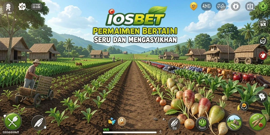 Tampilan gameplay <strong>IOSBET</strong> yang menarik saat bertani di kebun.