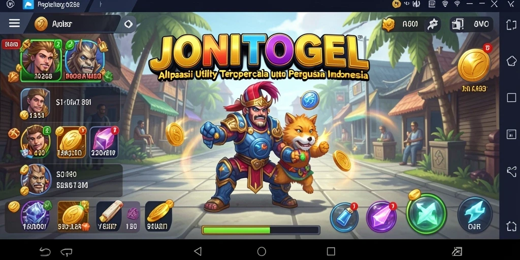 Tampilan utama JONITOGEL dengan akses cepat ke fitur-fitur utama.