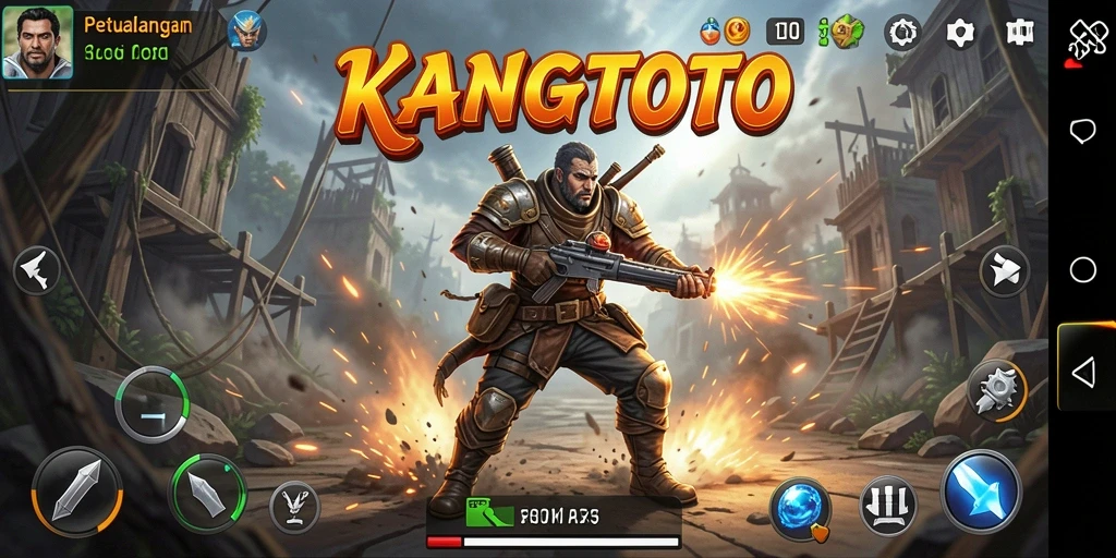 Gambaran gameplay KANGTOTO yang penuh aksi dan intens.