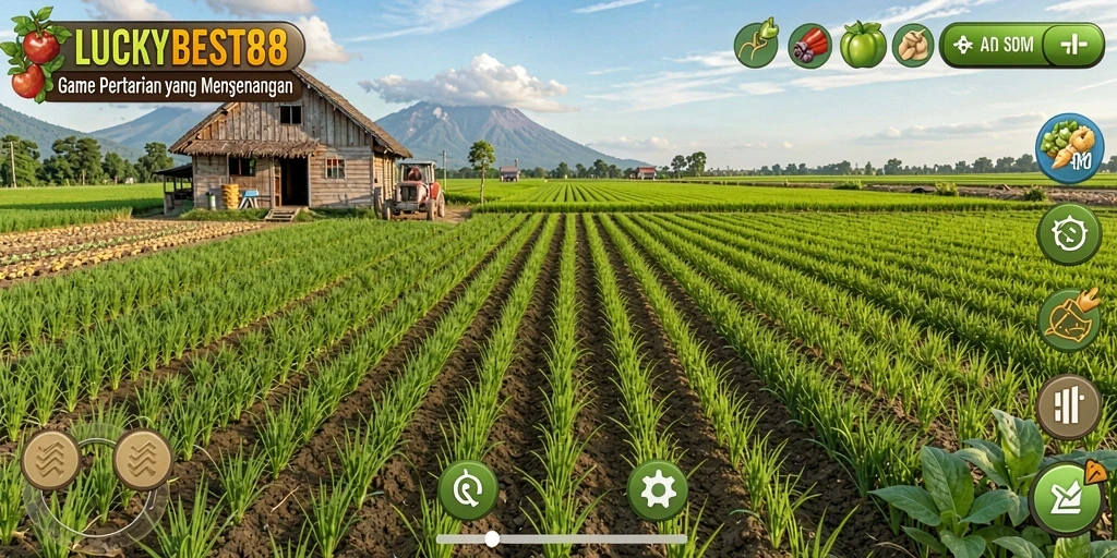 Tampilan menarik dari gameplay LUCKYBEST88 yang menunjukkan proses bertani.