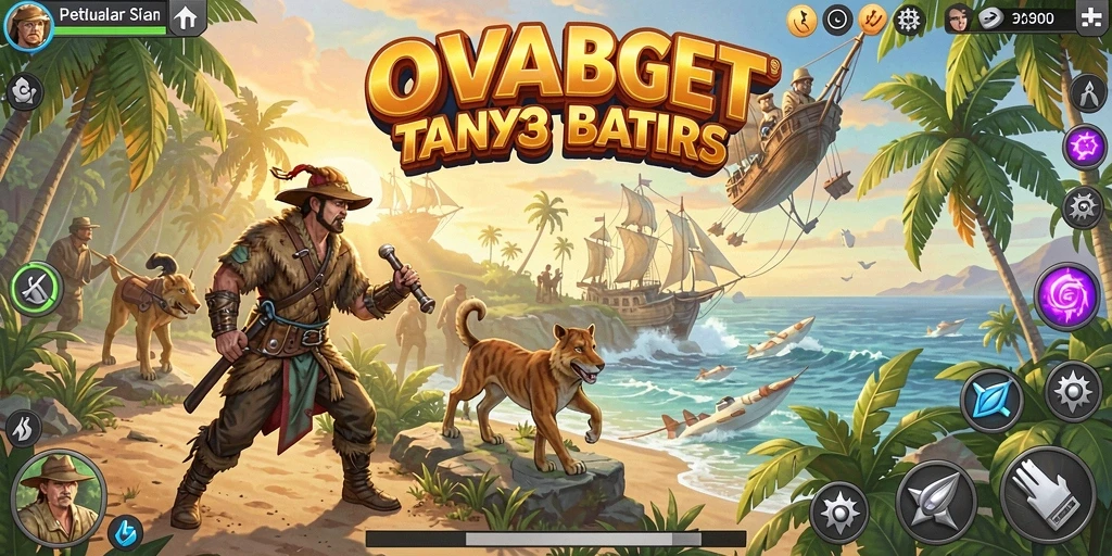 Tangkapan layar gameplay OVABET menampilkan eksplorasi dunia yang luas.