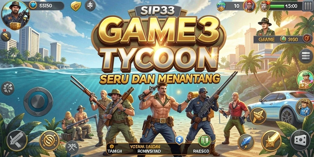 Tampilan permainan SIP33 yang menakjubkan dengan elemen manajemen Tycoon.